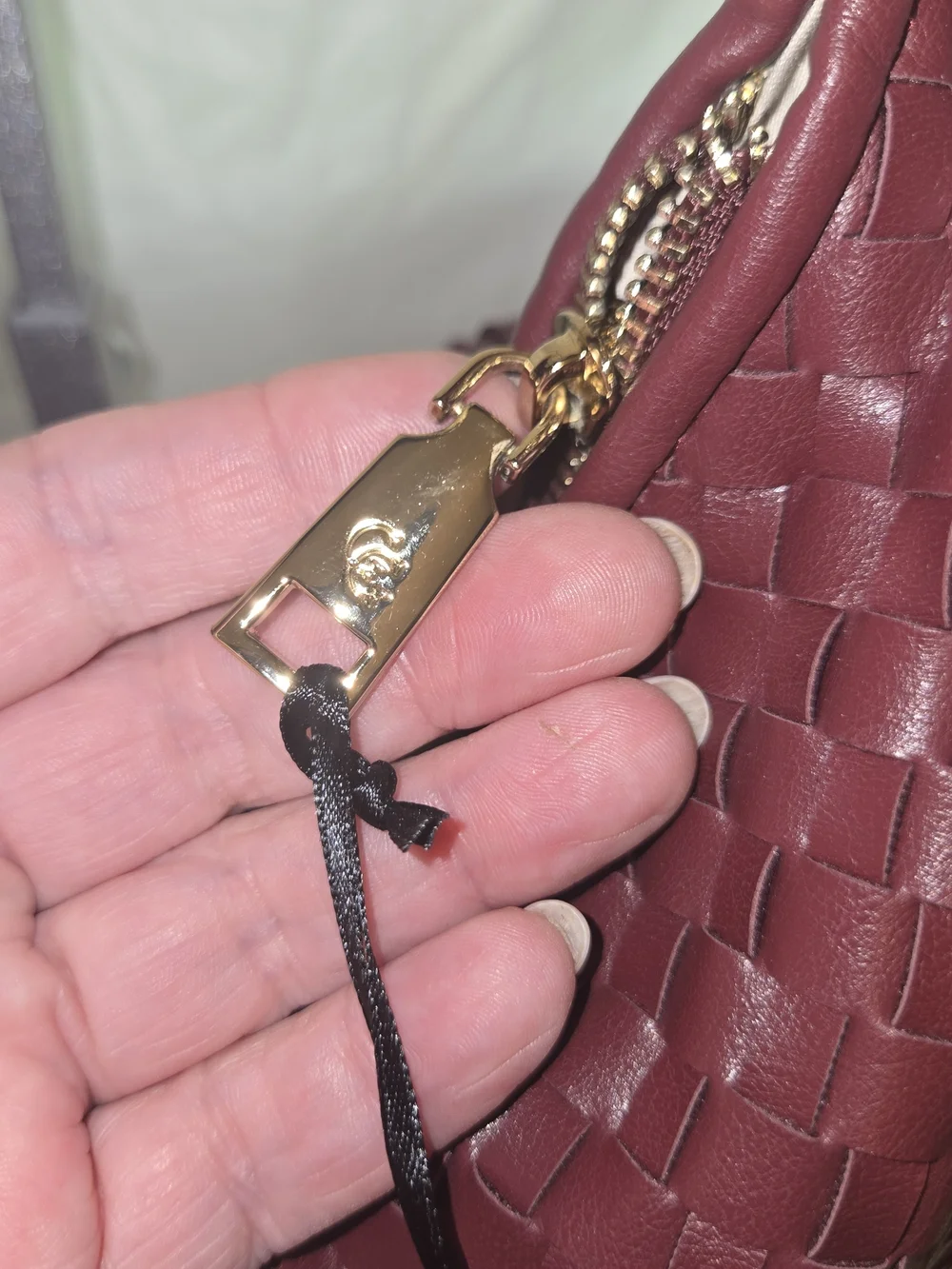 Glitzy Girl Woven Hobo Bag in Deep Plum - Stylish Everyday Shoulder Bag